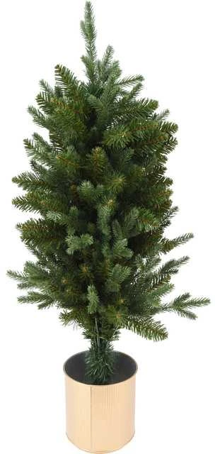 Home Styling Collection Dirbtinė eglutė auksiniame puode, 90 cm