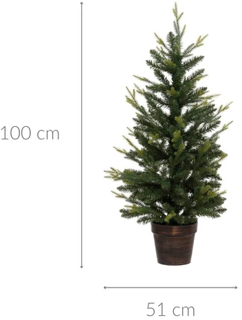 Fééric Lights and Christmas Dirbtinė Kalėdų eglutė vazone, 100 cm