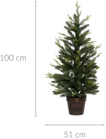 Fééric Lights and Christmas Dirbtinė eglutė vazonėlyje, 100 cm
