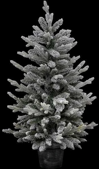 Fééric Lights and Christmas Dirbtinė eglutė vazonėlyje, apsnigta, 100 cm