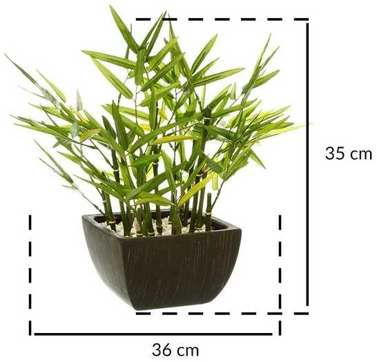 Atmosphera Dirbtinis augalas BAMBUS vazone, aukštis 35 cm