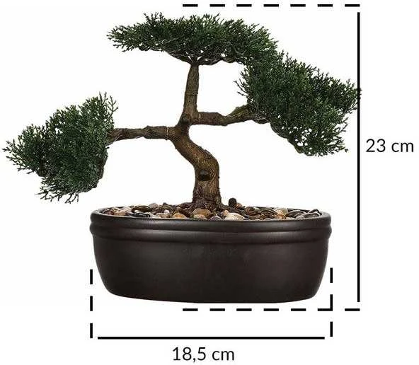 Dirbtinis bonsai medelis su matmenimis
