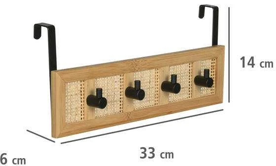 Wenko ALLEGRE BAMBOO durų kabykla, 4 kabliukai, WENKO