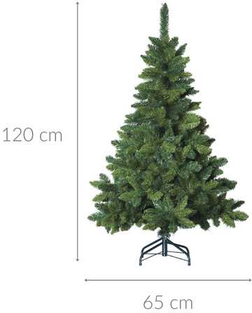 Fééric Lights and Christmas Artificial dense Christmas medžio with a stand, žalias, 120 cm