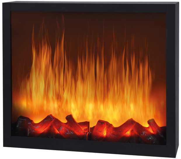 Vilde Elektrinis židinys LED metalinas juoda 41x25 cm