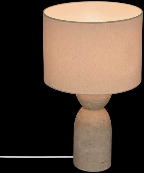Lamp ERIN stalinė lempa su travertino pagrindu, Ø 28 x 47,5 cm