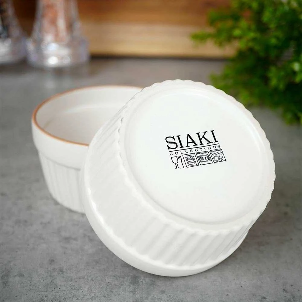 Excellent Houseware Porcelianiniai kepimo indeliai, 10 cm, 200 ml, 2 vnt.