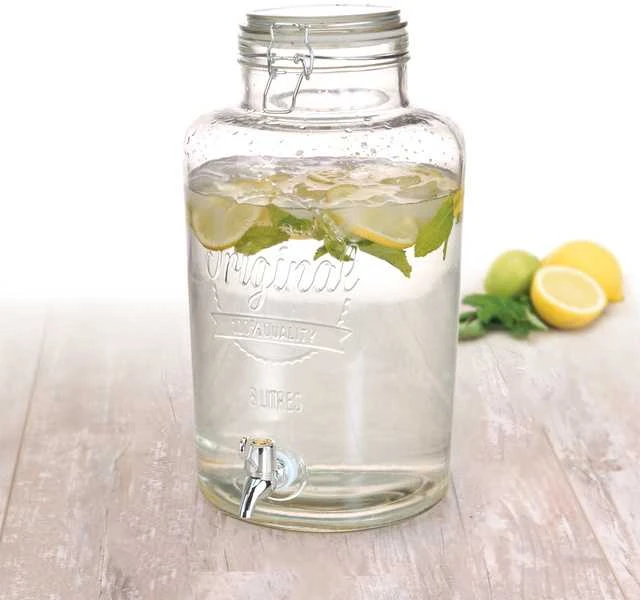 Excellent Houseware Stiklainis su kraneliu stiklinis 8 l