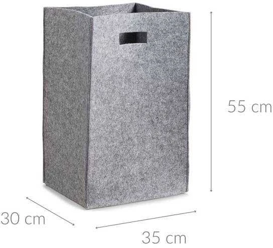 Felt laundry basket - color pilkas, 35 x 30 x 55 cm, ZELLER