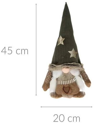Kalėdinė puošmena Home Styling Collection Kalėdinė Gnome figūrėlė, aukštis 45 cm