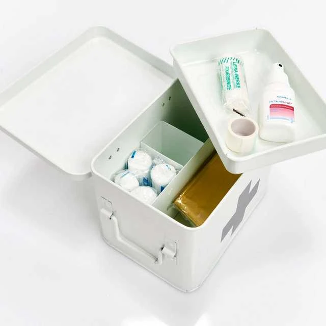 First Metalinis pirmosios pagalbos vaistinėlė, medicininė dėžutė, 22x16x16 cm, ZELLER