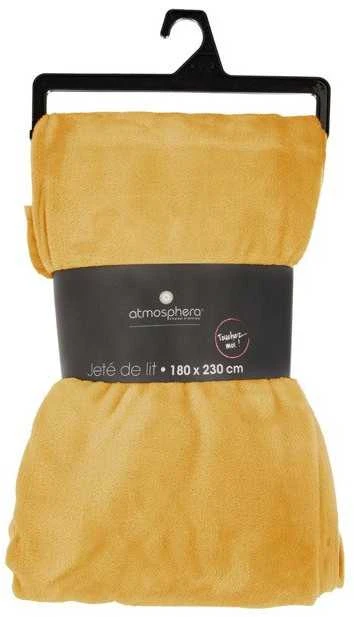 Dekoracja Domu Fleece antklodė UNI 180 x 230 cm, spalva geltona