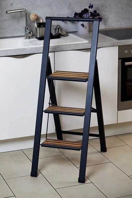 Folding ladder juodas, 3 degrees, WENKO
