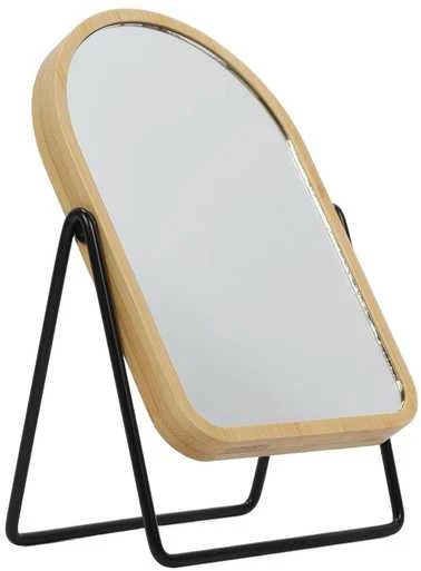 Frame Makiažo veidrodis bambukiniame rėmelyje, didinantis, besisukantis