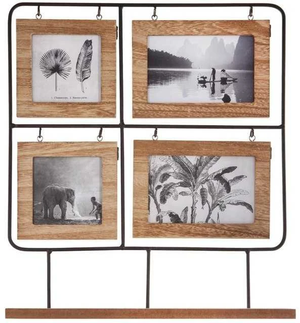 Nuotraukų rėmelis Atmosphera Frame Medinis rėmas 4 paveikslams, stovimas rėmas - mini galerija 42 x 36 cm