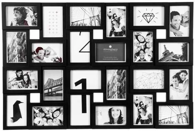 Nuotraukų rėmelis Atmosphera Frame Rėmas 24 nuotraukoms 10x15 cm - nuotraukų galerija, NUOTRAUKŲ RĖMAS - Juodos spalvos