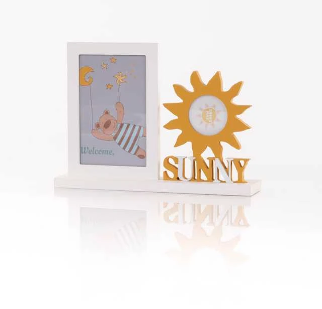 Nuotraukų rėmelis Home Styling Collection Frame Stovimas rėmas su dekoracija, 25,5 x 5 x 18,5 cm