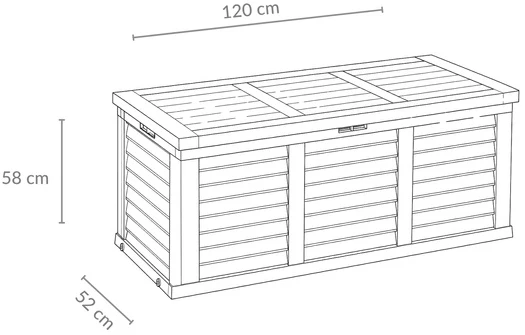 Sodo daiktų dėžė, didelė, 300 L