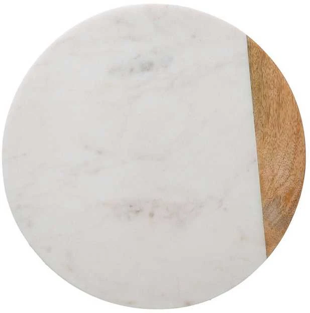 Secret De Gourmet GEOM HYGGE pasukamas padėklas, Ø 30 cm, marmurinis, baltas