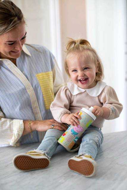 Vaikiškas buteliukas Organic Peppa Pig Koziol 425 ml