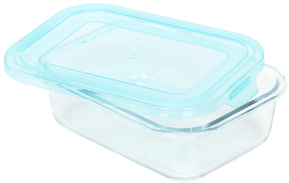 Excellent Houseware Stiklinis su virtuvės maisto indas su sandarikliu, 0,6 l, sandarus