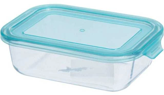 Excellent Houseware Stiklinis su virtuvės maisto indas su sandarikliu, 0,6 l, sandarus