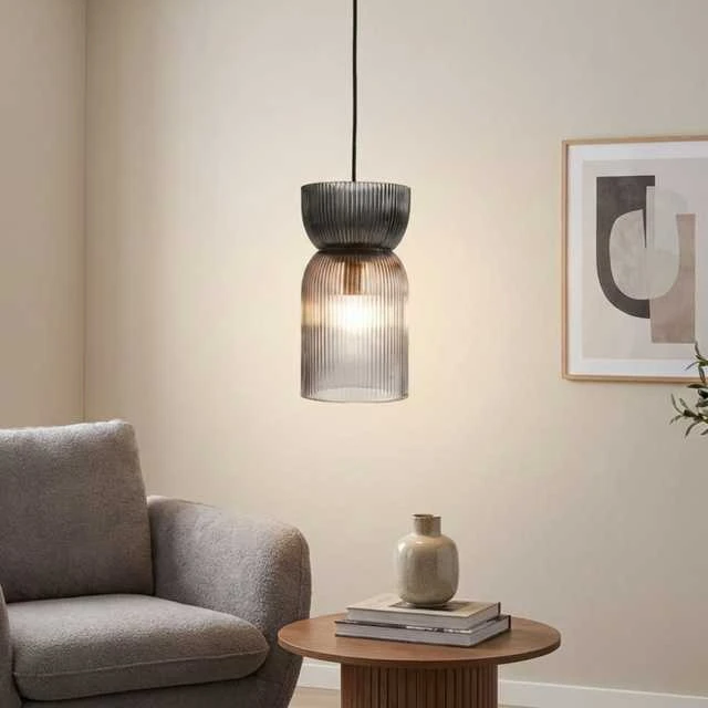 Home Styling Collection Lamp Stiklinis pakabinamas šviestuvas GLOA, 26 cm