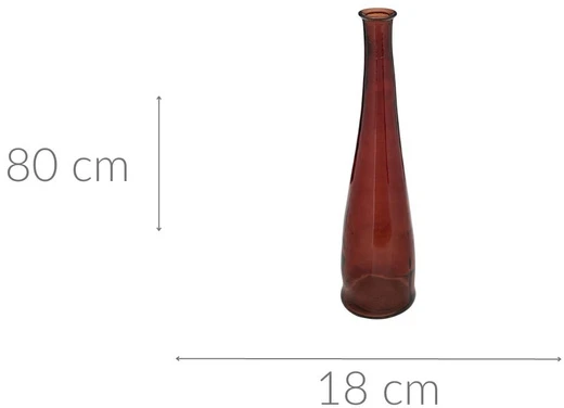 Atmosphera Glass vase ULY made of recycled glass, height 80 cm