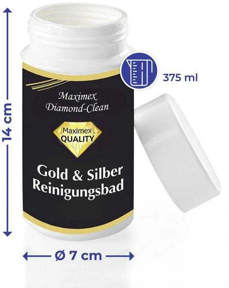 Maximex Diamond Clean aukso ir sidabro valymo vonelė 2 dalių, chemijos, įvairiaspalvė