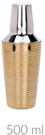 Dekoracja Domu Steel Nerūdijančio plieno gėrimų plaktuvas, auksinis, 500 ml