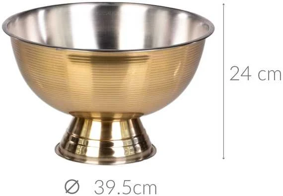 Dekoracja Domu Steel Nerūdijantis plienas bowl, Ø 39,5 cm, auksinis