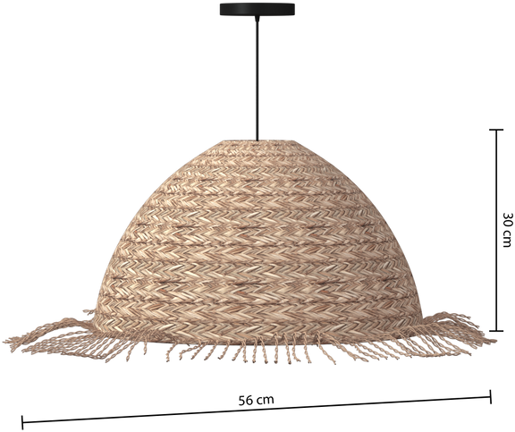 Lamp Kabinama lempa SEA VIEW, Ø 56 cm, natūralus rotangas