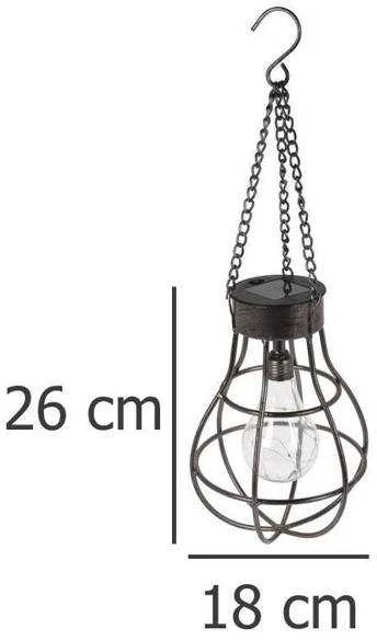 Pakabinamas šviestuvas Home & Styling Sodo šviestuvas su saulės baterija pakabinama