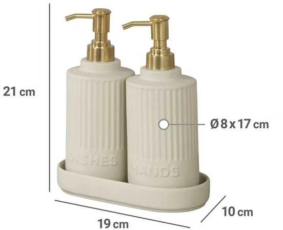 Wenko Rinkinys muilo dozatorius su HEIDI pagrindu, 2 x 550 ml