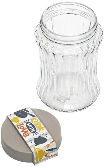 Home Styling Collection Stiklinis indas birių produktų saugojimui 1,3 l