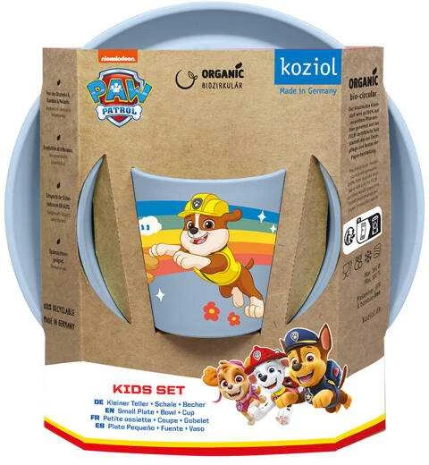 Indų rinkinys vaikams: lėkštė, dubuo, puodelis CONNET Paw Patrol, KOZIOL