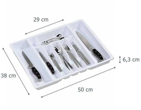 Kesper Įdėklas stalo įrankiams į stalčių stumdomas Kesper 29 - 50 cm pilka