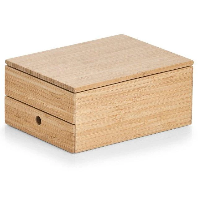 Bamboo Papuošalų dėžutė su veidrodžiu ir stalčiumi, bambukas, ZELLER
