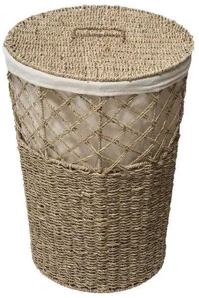 5five Simply Smart Jūros žolių skalbinių krepšelis, 38 cm, medvilninis įdėklas