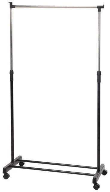 Excellent Houseware Drabužių kabykla metalinas juoda ant ratukų 160 cm