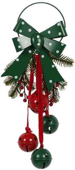 Home Styling Collection Kalėdinė dekoracija su metaliniais varpeliais, 29 cm