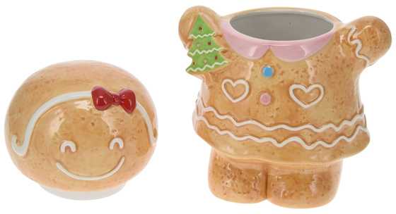 Home Styling Collection Kalėdinis meduolinis indelis, 15 x 19 cm, SAUSAINIAI