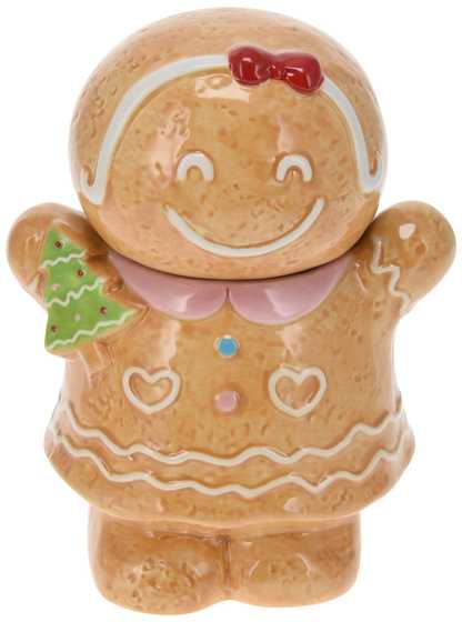 Home Styling Collection Kalėdinis meduolinis indelis, 15 x 19 cm, SAUSAINIAI