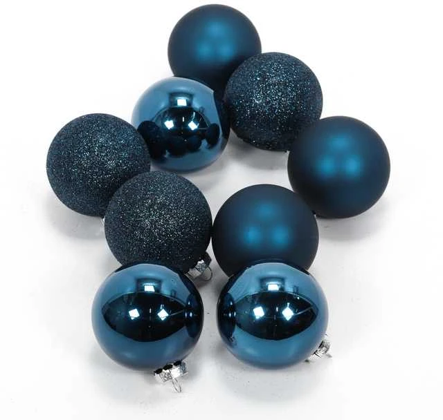 Home Styling Collection Mėlyna Kalėdiniai stikliniai žaisliukai Ø 6 cm, 20 vnt., mėlyni