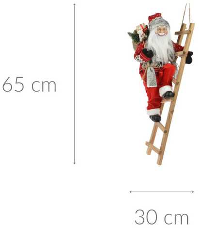 Kalėdinė dekoracija SANTA LADDER, 25 x 30 x 65 cm