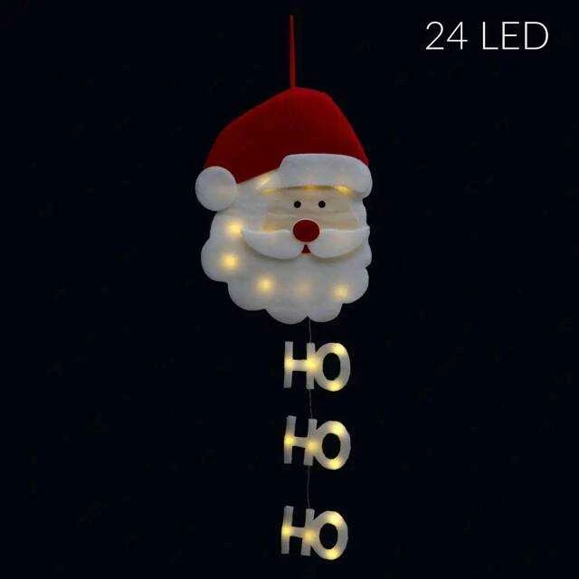 Fééric Lights and Christmas Kalėdų šviesos dekoracija, Kalėdų Senelis su užrašu, 24 LED