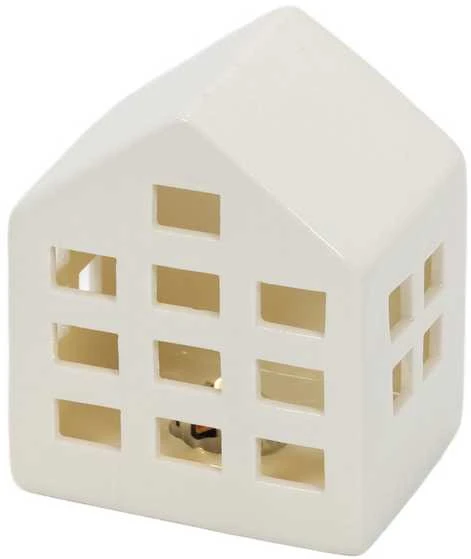 Home Styling Collection Keraminiai LED SCANDI nameliai, 3 šviesų dekoracijos