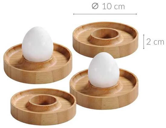 PIECES Kiaušinių padėkliukai 4 vnt, Ø 10 cm, KESPER