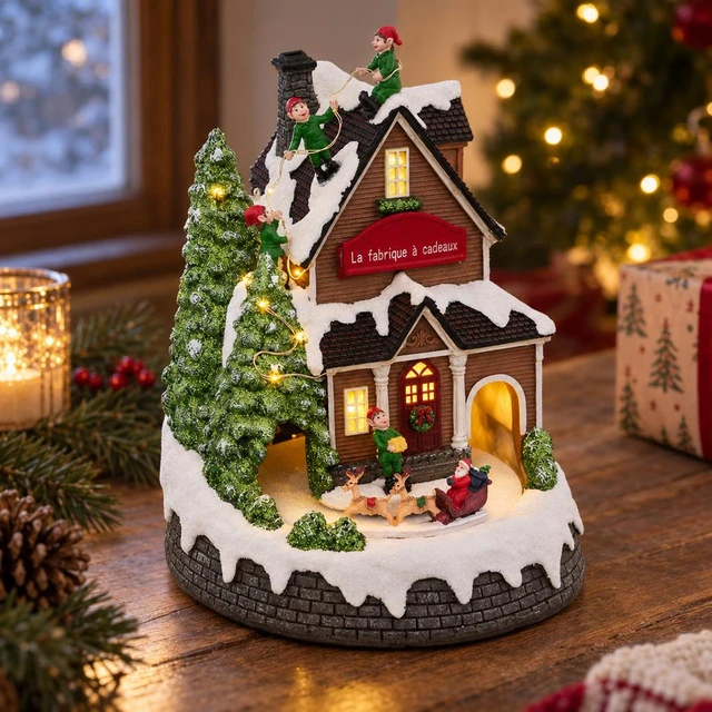 Fééric Lights and Christmas Kalėdinė dekoracija „Fééric Lights“ ir judančios kalėdinės dekoracijos, dovanų fabrikas, 20 x 25,5 cm