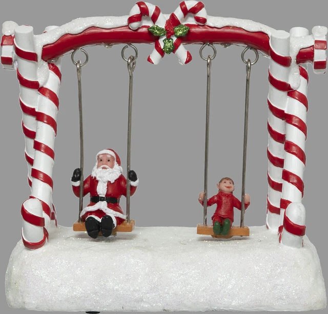 Fééric Lights and Christmas Kalėdinė dekoracija „Fééric Lights“ ir judanti Kalėdų figūrėlė su lemputėmis, 16 x 12,5 cm